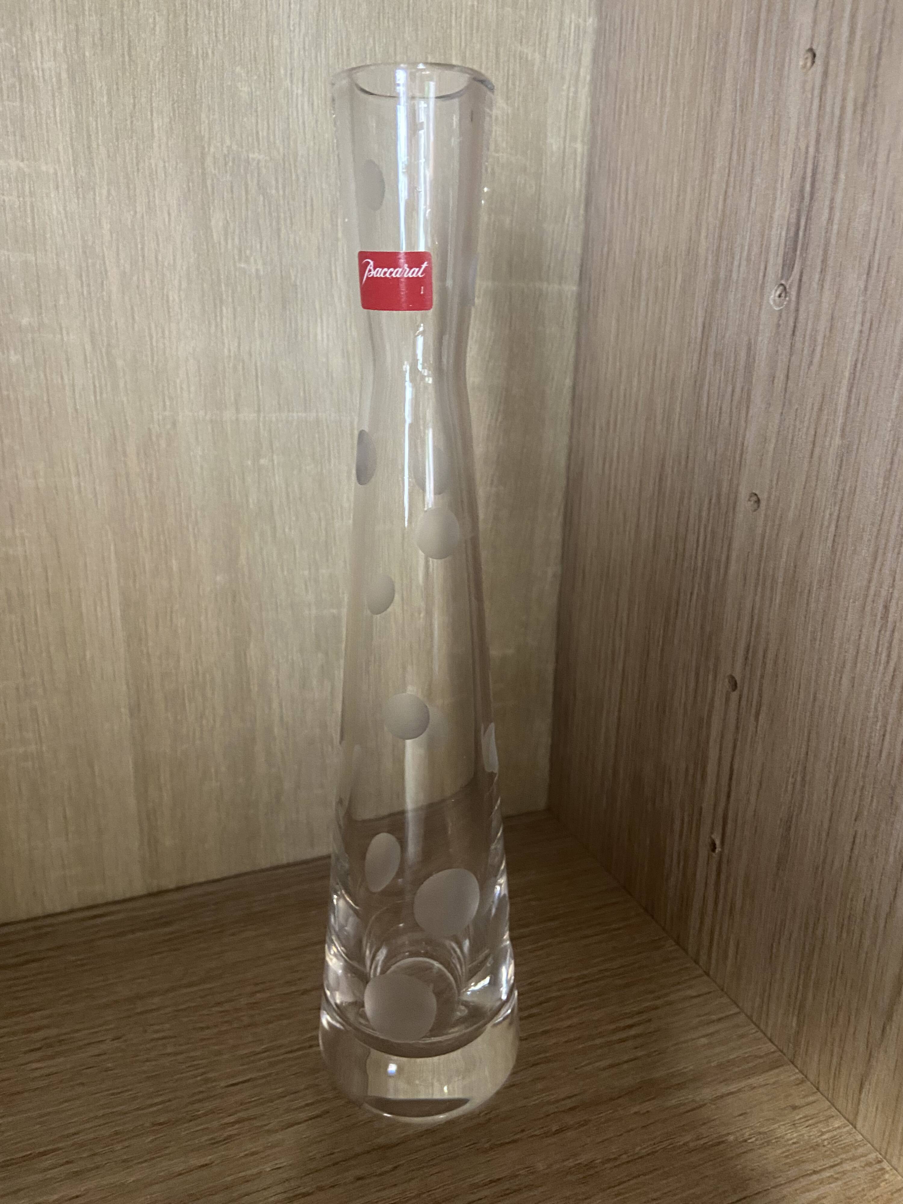 Baccarat Vase Soliflore Crystal Model Passion Clown Bubble Decor Super