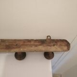 Vintage wooden coat rack with 4 hooks