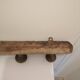 Vintage wooden coat rack with 4 hooks
