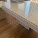 Travertine coffee table