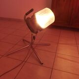 Industrial iron and plastic lamp