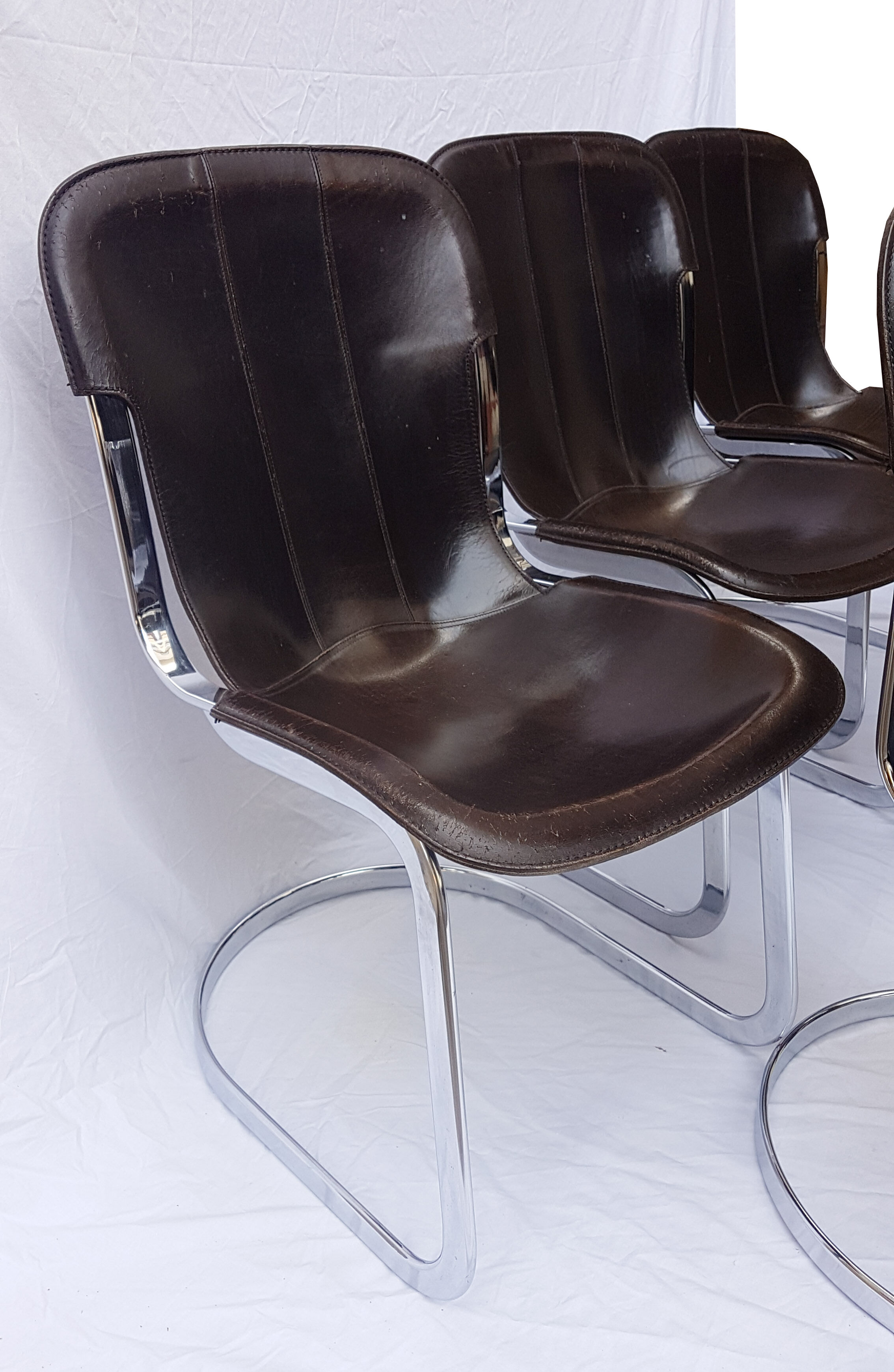 Set of 6 chairs of the brand Cidue 1970