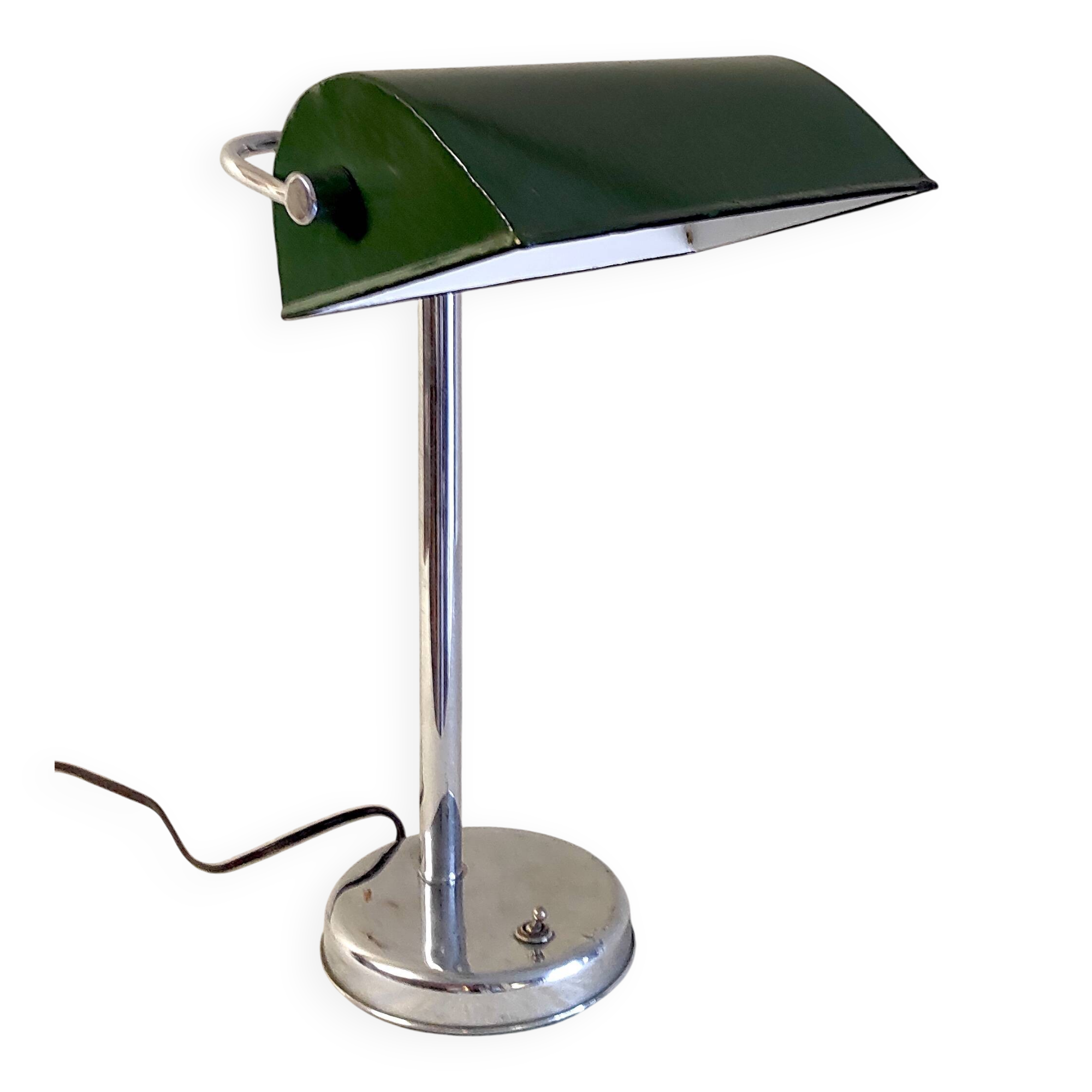 Art Deco table lamp in chrome metal - 1940s/50s