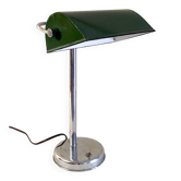 Lampe à poser style Art-Déco en métal chromé - années 40/50