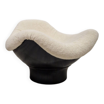 Chaise emblématique de l'ère spatiale Rodica par Mario Brunu pour Comfort, Italie 1960