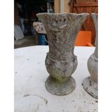 Pair of cast iron vases from 1900 from Charleville-Mézières