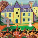 Hunting at the Castle Oil on canvas by Maurice Blanchard