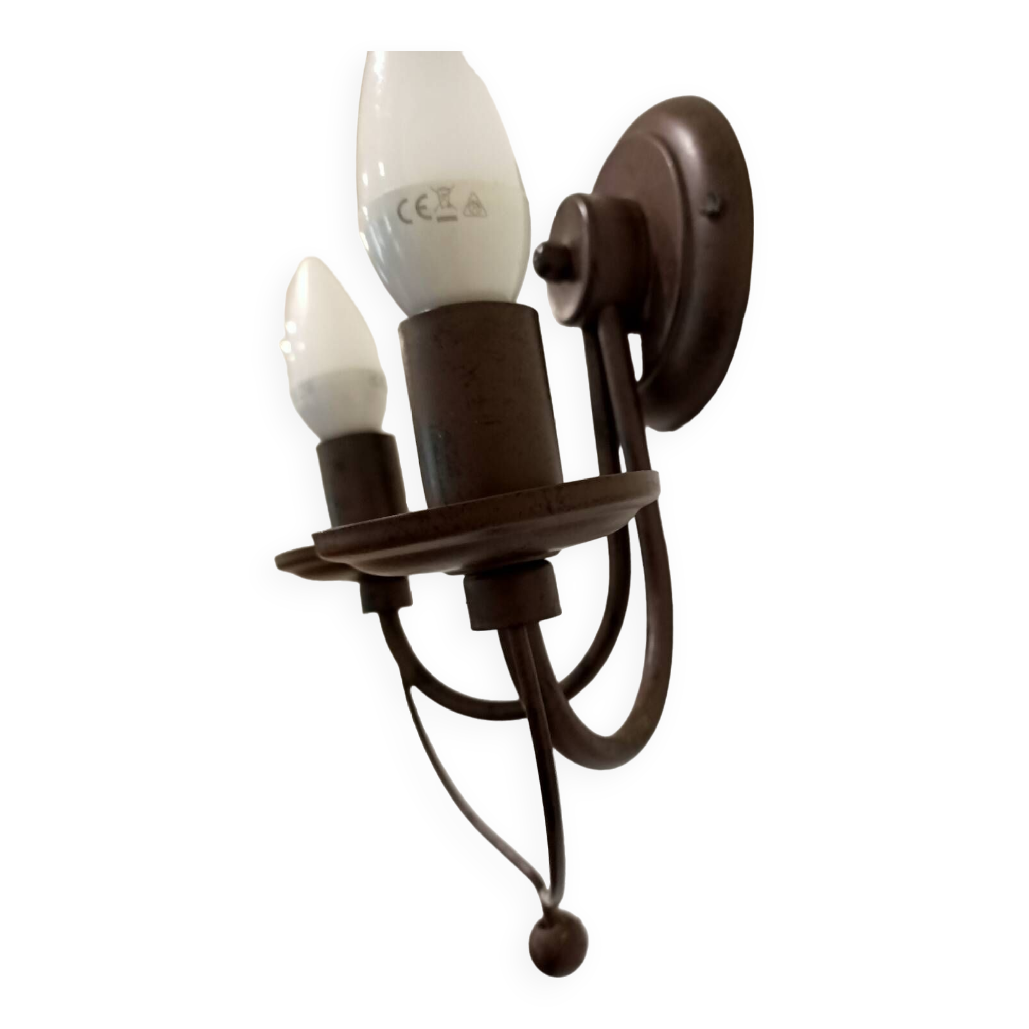 Pair of matte metal wall lights