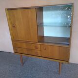 Scandinavian teak showcase storage cabinet 1960