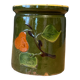 Old jam jar with pear pattern - Savoyard pottery