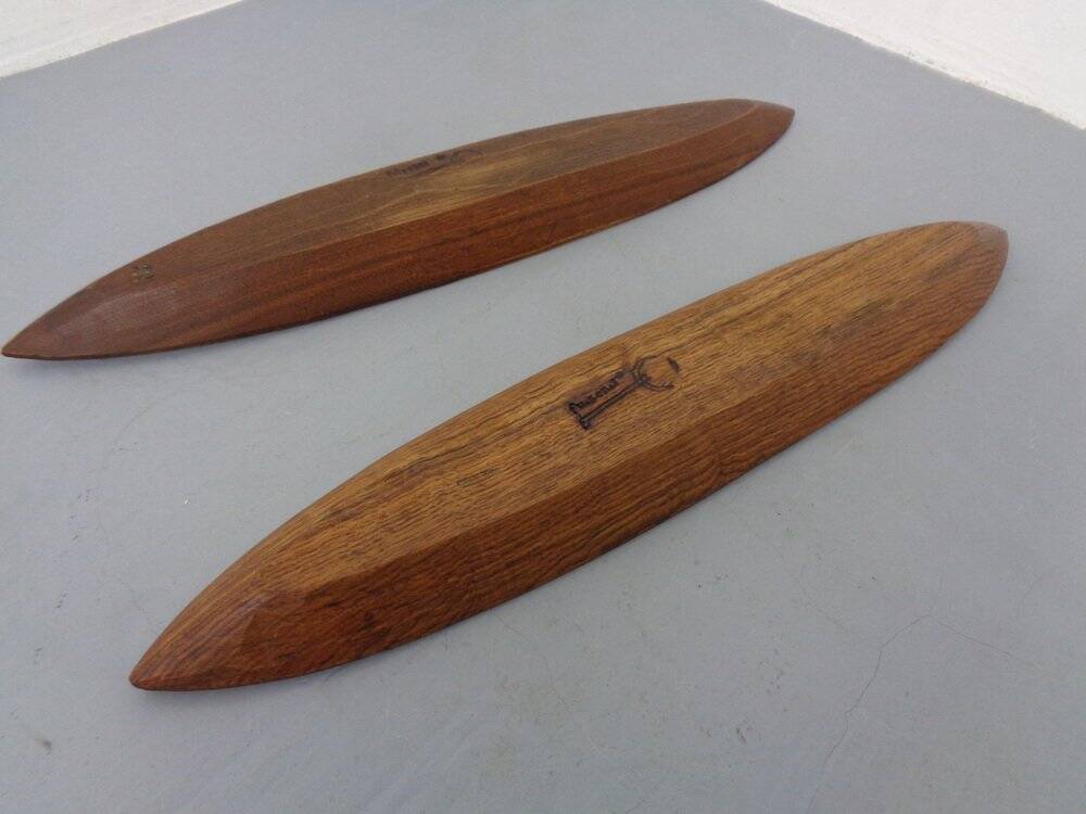 Large Italian Wooden Bowls by Fulgenzi, 1960s, Set of 2