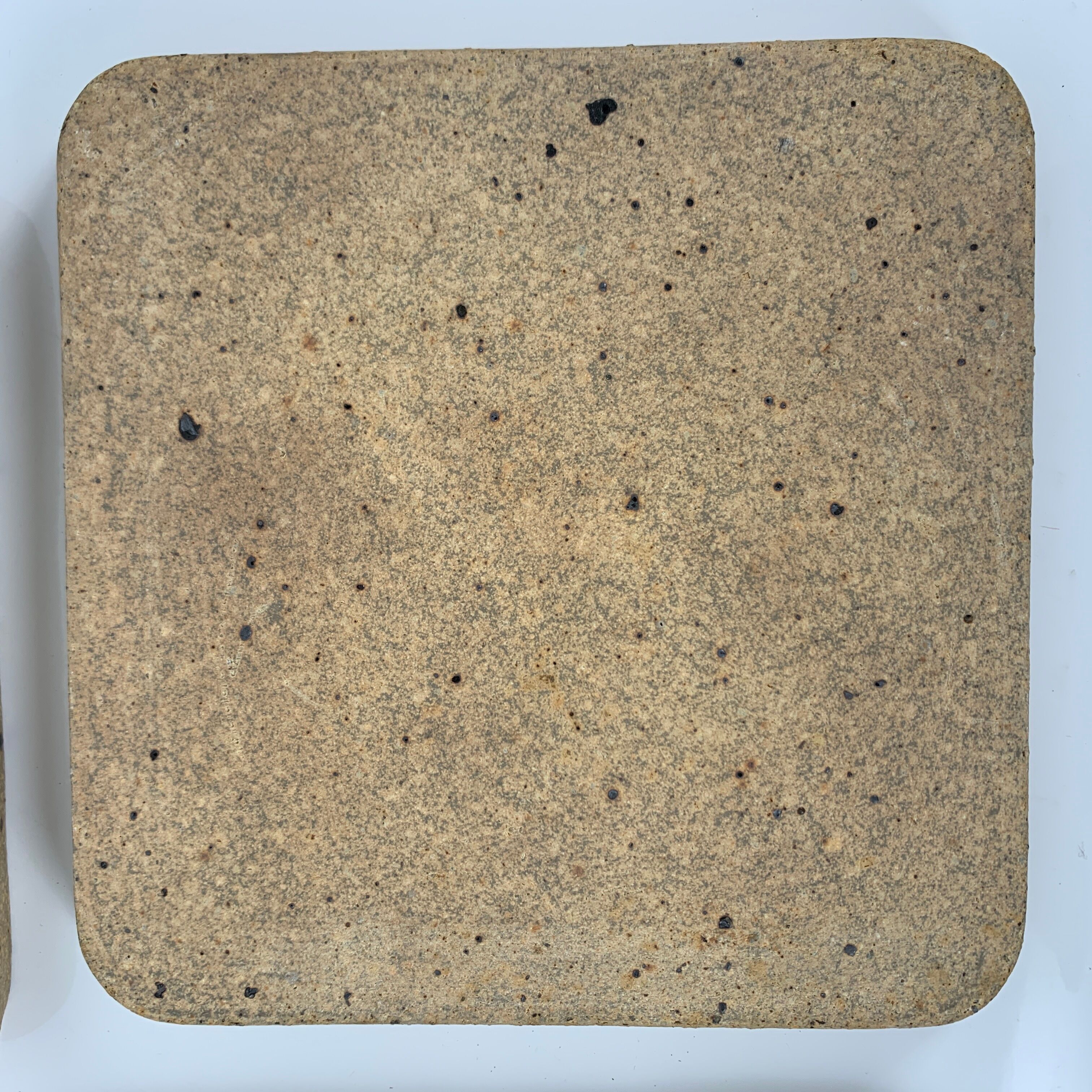 Lot of 5 square plates gres pyrite Pierre Digan La Borne