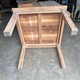 Rustic table made of raw wood
