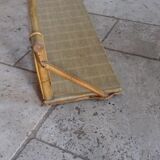 Bamboo and rattan wall shelf