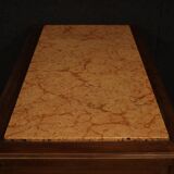 Italian inlaid table with marble top from 20th century