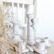 White and golden angel chandelier