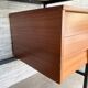 1960s modernist desk in wood and black metal, model CM172 by Paulin for Thonet.