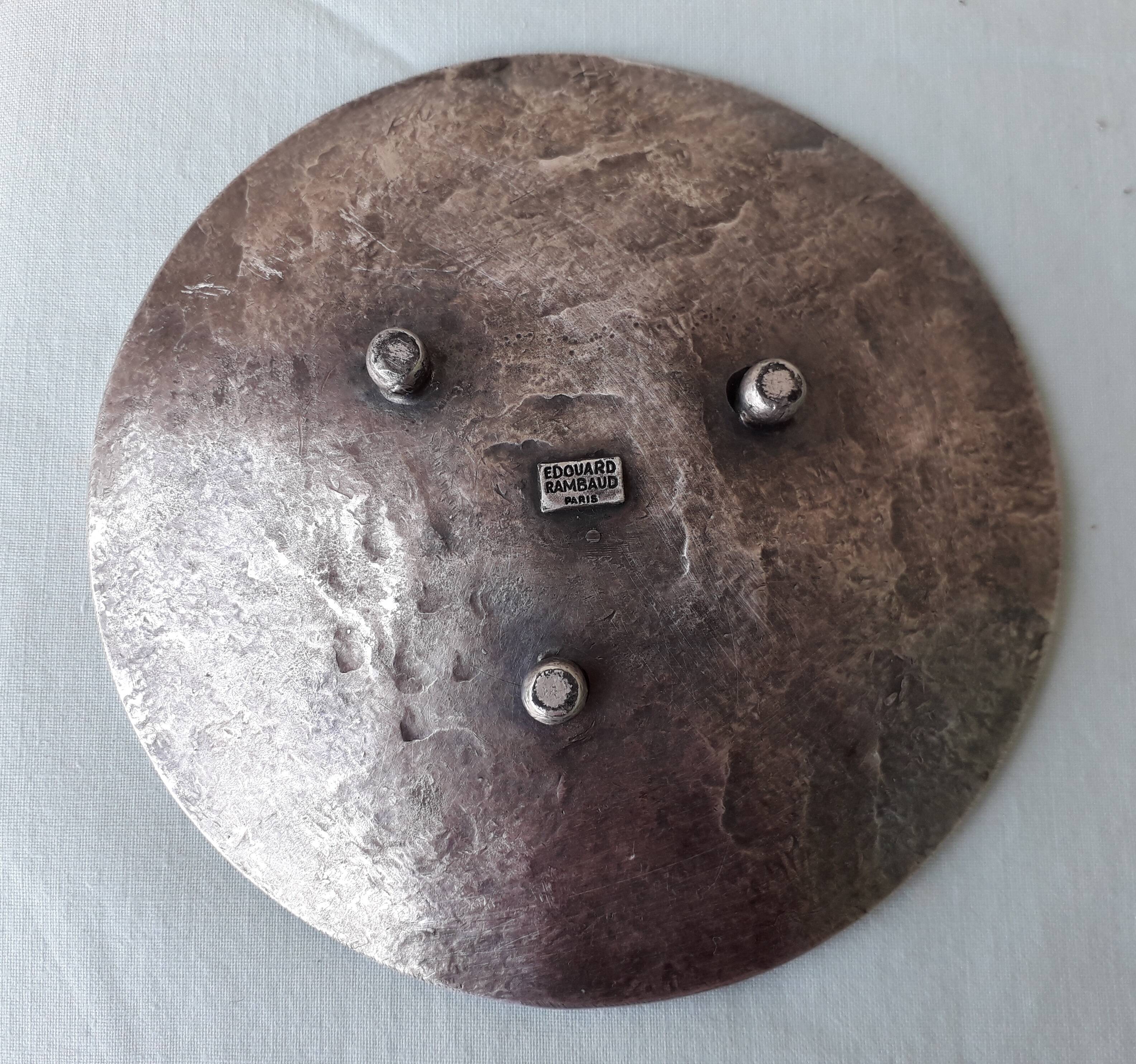 Silver-plated metal tray Edouard Rambaud