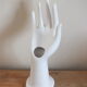 Duo of hands - rings or spike flowers in white ceramic