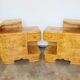 A set of Art Deco bedside tables from the 1940s.