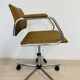 Vintage Mustard Office Arm Chair on Chrome Base from Kovona Model K-380