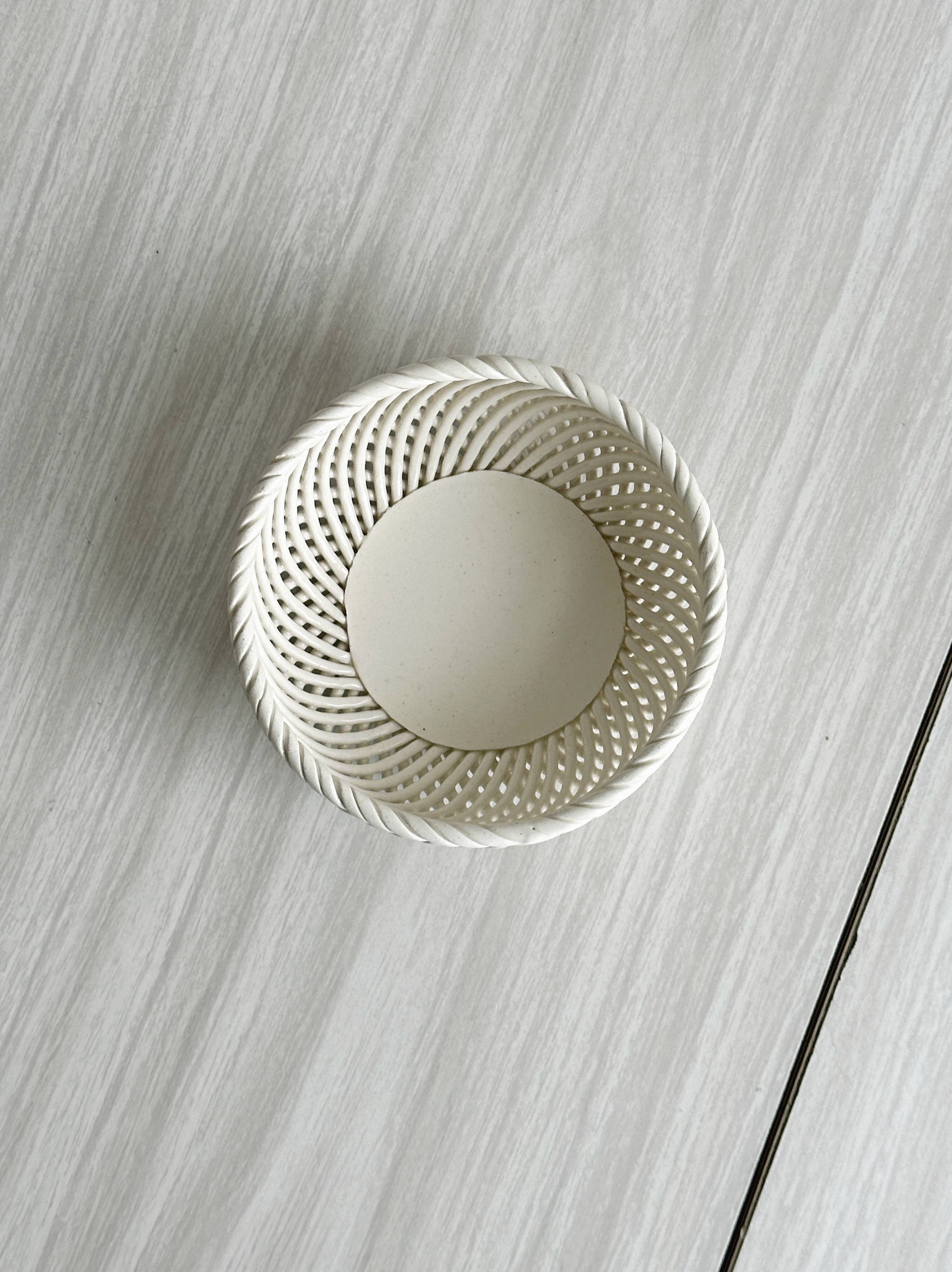 Twisted Italian porcelain bowl