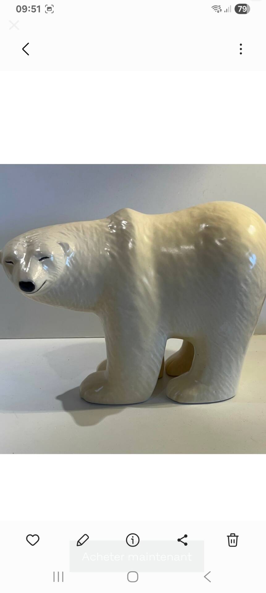 Polar Bear Duo from the Lilla Zoo series by Lisa Larson
