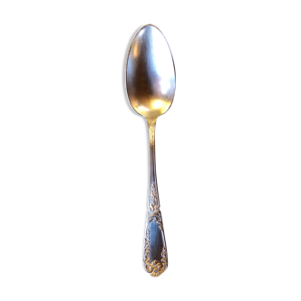 Silver metal serving spoon