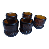 Vintage whisky glasses from the 1960s-1970s.