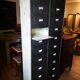 Metal locker column 20 waxed pickled valves dressed in wood