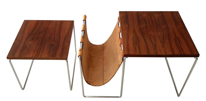 Nesting table magazine holders