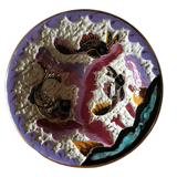 Plat décor poisson, monte-carlo céramic