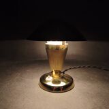 Bauhaus Brass Adjustable Table Lamp, 1930s Czechoslovakia