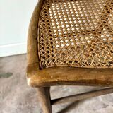 Wooden and cane bistro chair