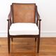 Fauteuil vintage en cannage - Restauré - Assise neuve