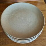 Set of 10 CNP Village Stoneware Dessert Plates