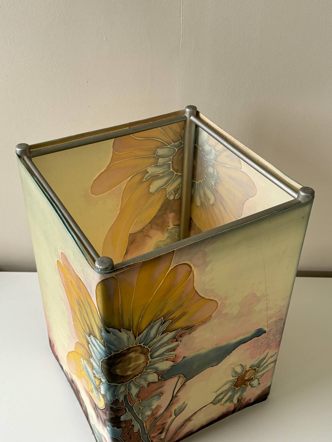 Vintage silk lampshade