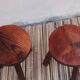 Paire de tabourets brutalistes