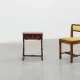 Louis Philippe Side Table with Two Drawers and Turned Twin Legs, France, 18