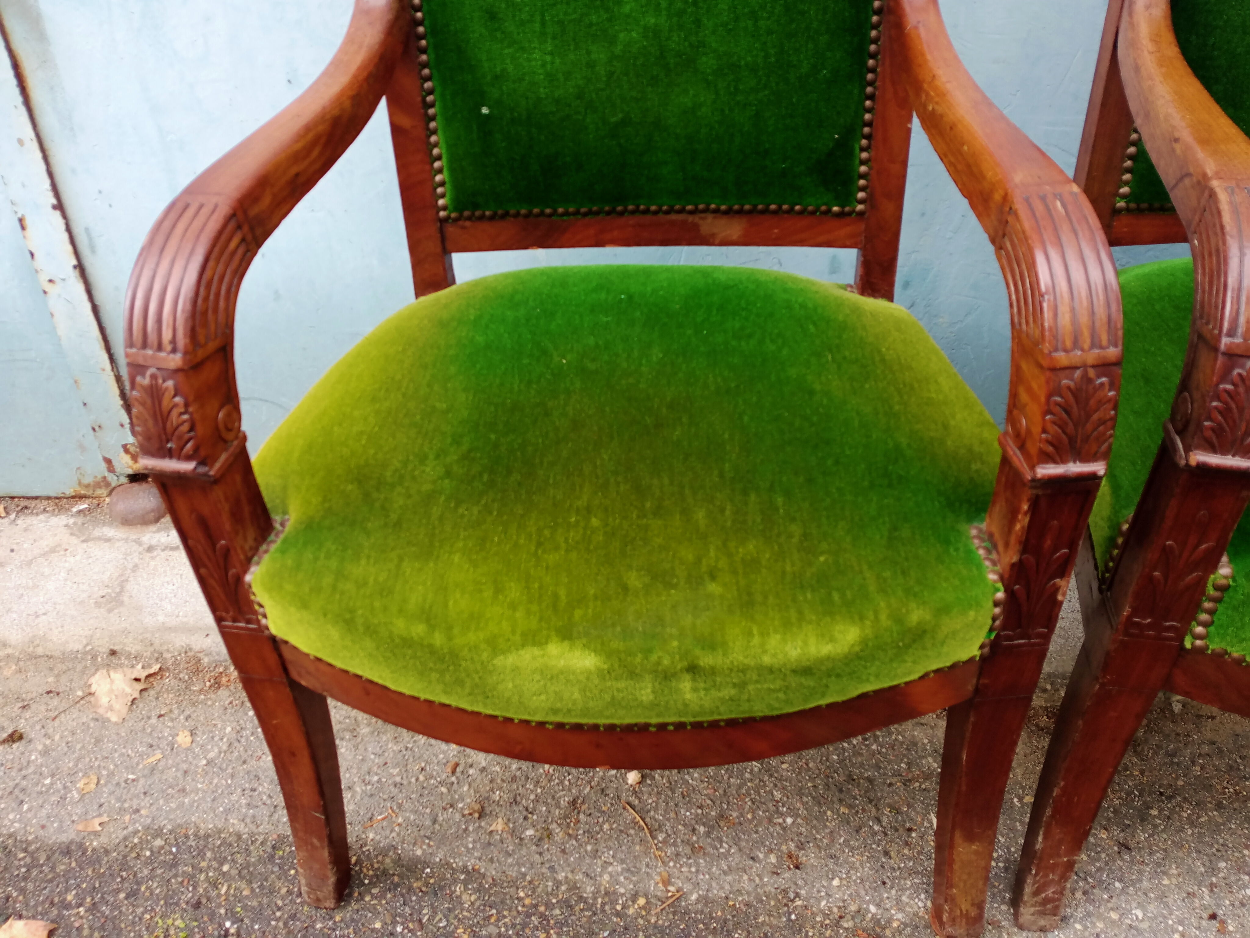 Pair of armchairs period resrauration