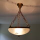 Gilt bronze pendant glass globe cised Napoleon style 3