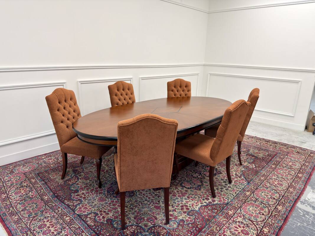 Set of Classic English Upholstered Chesterfield Chairs