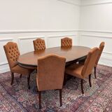 Set of Classic English Upholstered Chesterfield Chairs