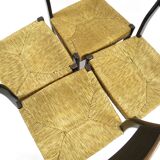 Set of 4 Belgian dining chairs, 1950s