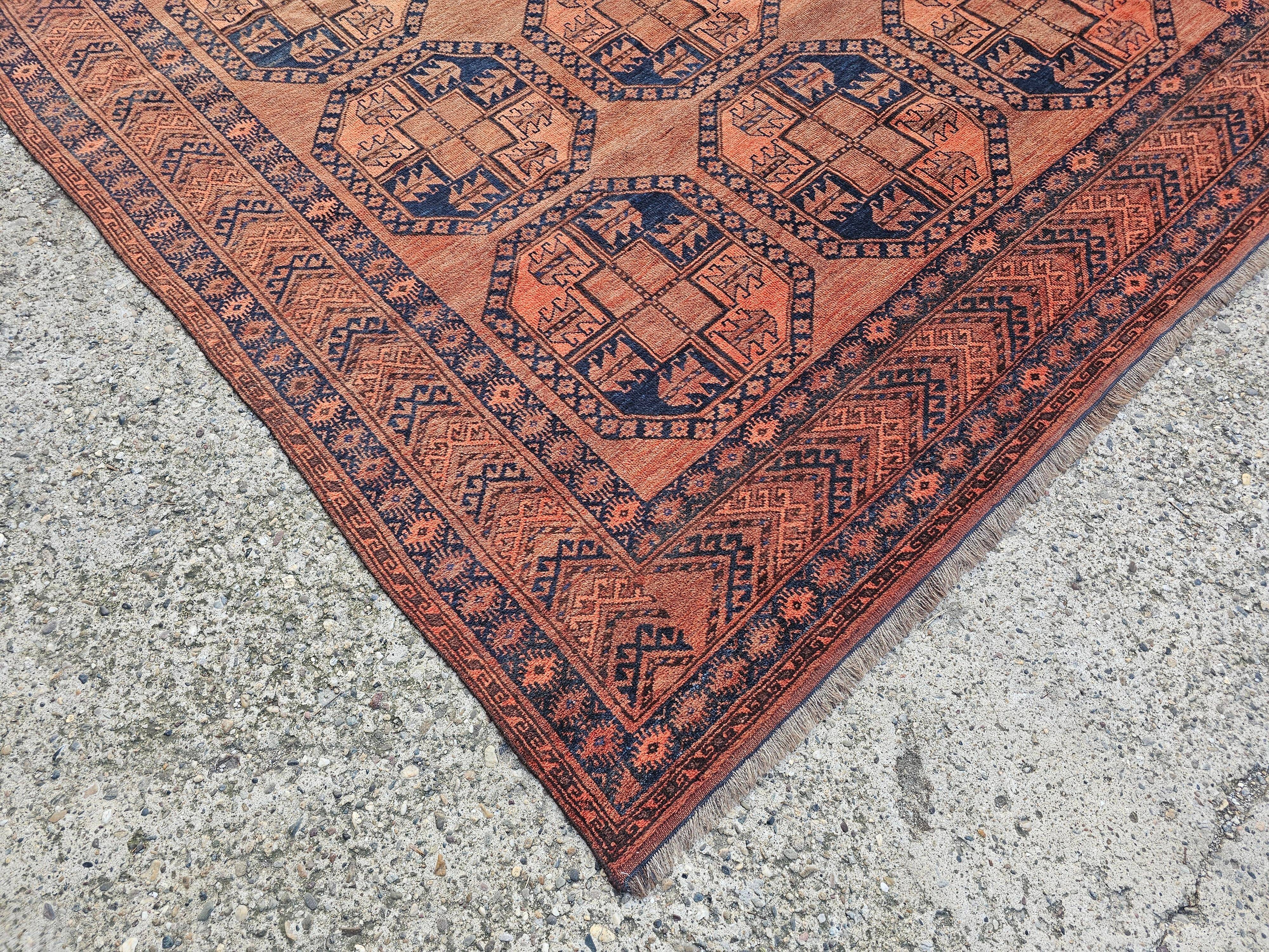 Ersari Afghan Antique XL hand-knotted wool silk rug