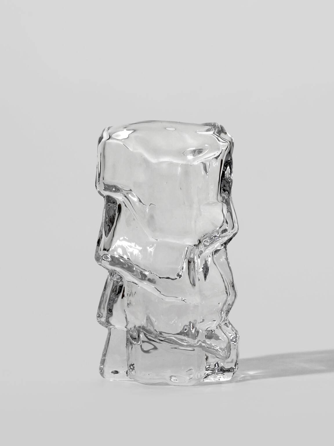 Tyko Axelsson Crystal Glass Vase, for Rejmyre, Sweden