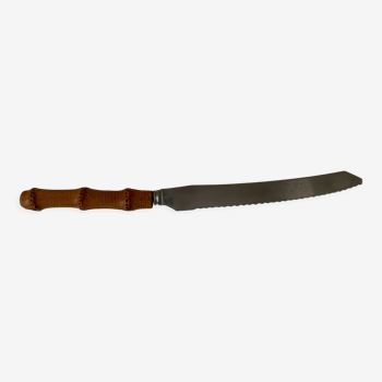 Bamboo handle bread knife