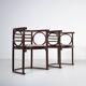 Pair of Fledermaus armchairs by Joseph Hoffman, Vienna, 1900s