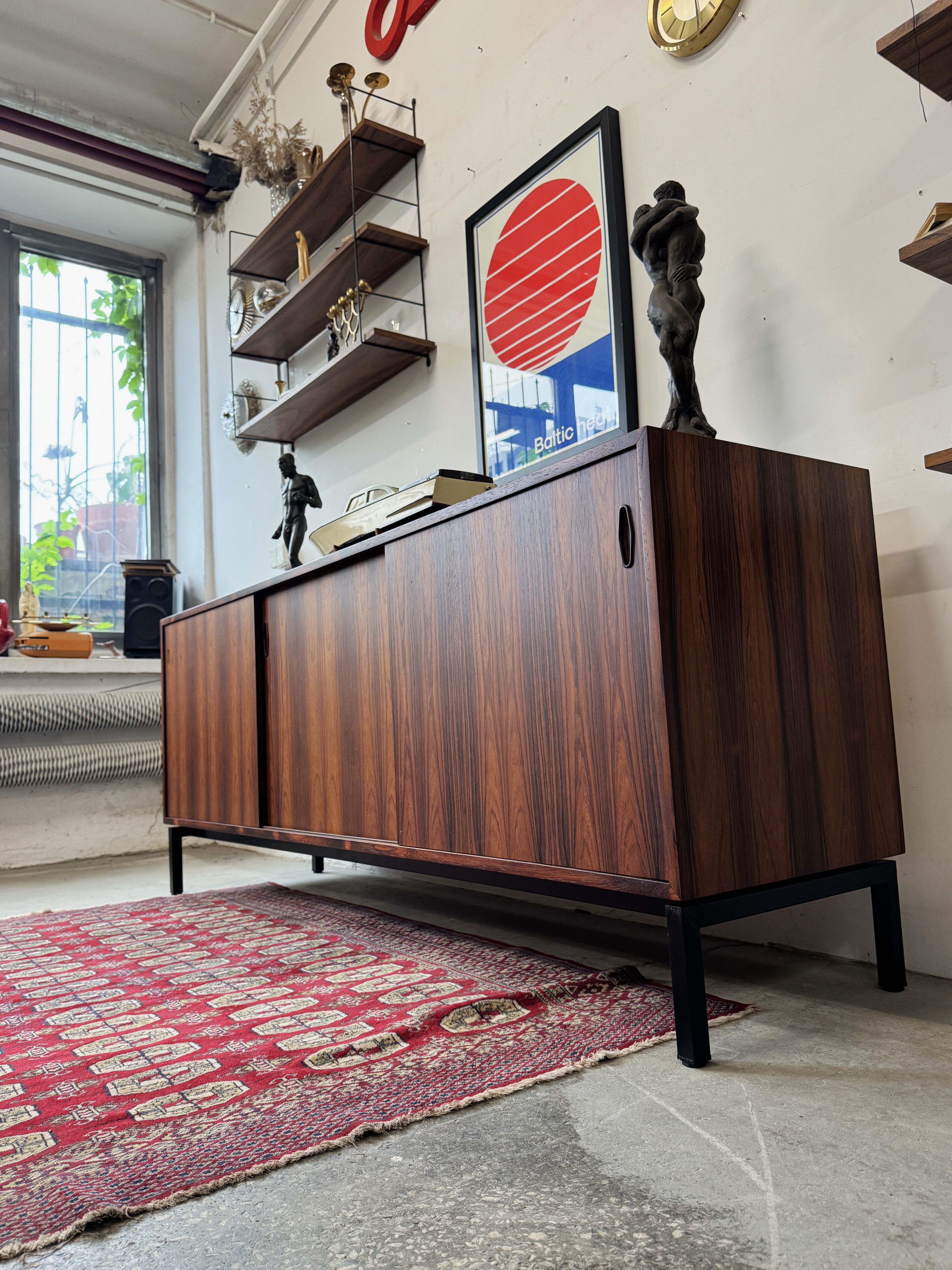 Lowboard Rosewood Chest of Drawers, Denmark 1960s/1970s, mid-c, vntg