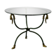 Table d'appoint "cygne" en acier et laiton par Maison Jansen, années 1970